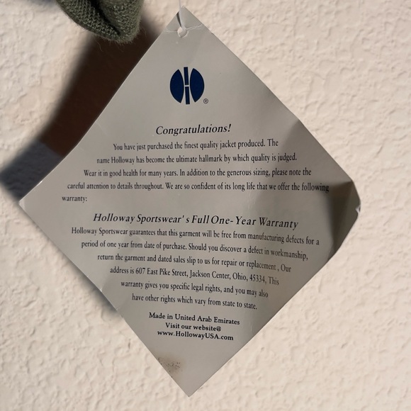 Vintage Notre Dame Holloway Men's Olive Green Jacket - Picture 10 of 15